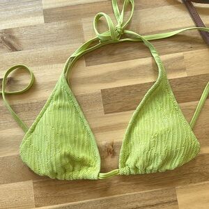 H&M neon greenish/yellow bathing suit top